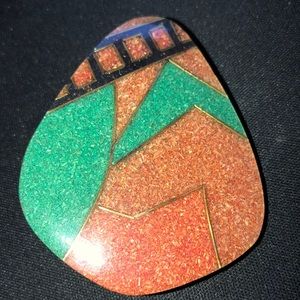 Crushed Stones Brooch Inlay Enamel pin